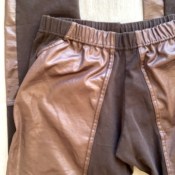 ✨ CALZENDONIA Italian leggings leather design - Picture 2 of 5